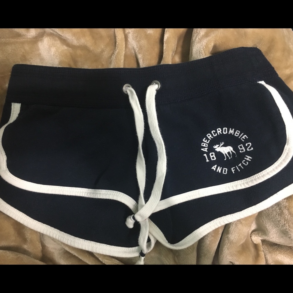 Navy Blue Abercrombie & Fitch Athletic Shorts